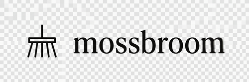 Mossbroom logo (dark, black on transparent)